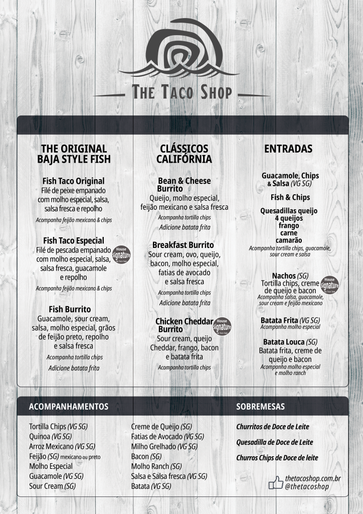 The Taco Shop Cardápio